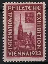 Reklamemarke Vienna, International Philatelic Exhibition 1933, Stephansdom