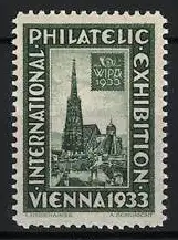 Reklamemarke Wien, International Philatelic Exhibition 1933, Stephansdom