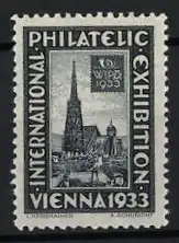 Reklamemarke Vienna, International Philatelic Exhibition 1933, Stephansdom