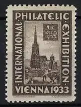 Reklamemarke Wien, International Philatelic Exhibition 1933, Stephansdom