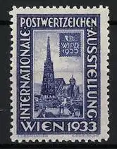 Reklamemarke Wien, Internationale Postwertzeichen-Ausstellung 1933, Stephansdom