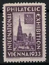 Reklamemarke Wien, International Philatelic Exhibition Vienna 1933, Stephansdom