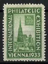 Reklamemarke Wien, International Philatelic Exhibition 1933, Stephansdom