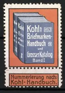 Reklamemarke Kohls Briefmarken-Handbuch, Buchsymbol