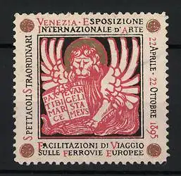 Reklamemarke Venedig, Esposizione Internazionale d`Arte 1905, Markuslöwe