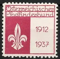 Reklamemarke Österreich, Pfadfinderbund 1912-1937, Lilie Symbol