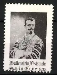 Reklamemarke Eger, Wallenstein-Festspiele, historischer Darsteller
