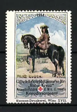 Reklamemarke Wien, Rotes Kreuz Kriegsfürsorge, Prinz Eugen zu Pferd