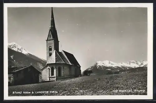 AK Stanz b. Landeck, Blick auf die Kirche