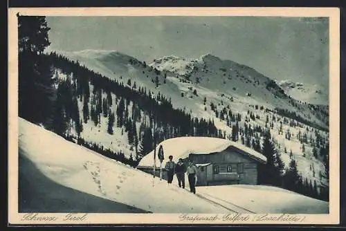 AK Schwaz, Grafenrast-Gilfert, Laashütte, Ansicht im Schnee