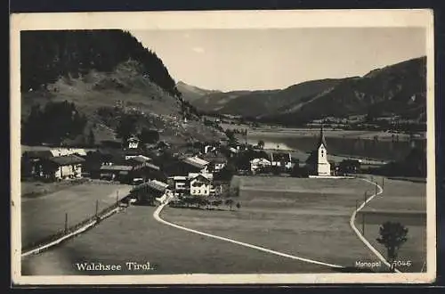 AK Walchsee, Ortsansicht mit Blick zum See
