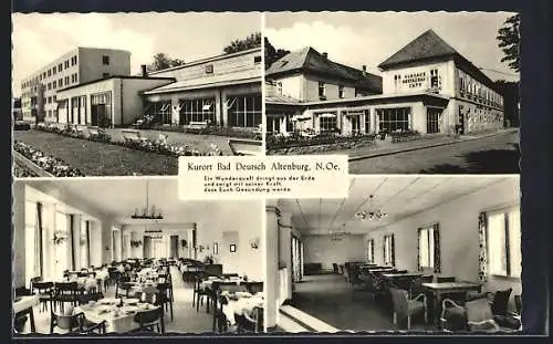 AK Bad Deutsch Altenburg, Kurhotel und Restaurant Café