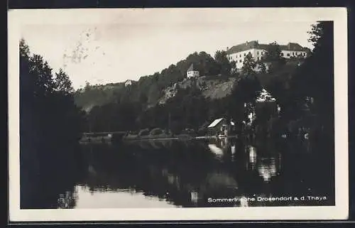 AK Drosendorf a. d. Thaya, Ansicht vom Fluss aus