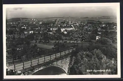 AK Eggenburg, Teilansicht mit Brücke