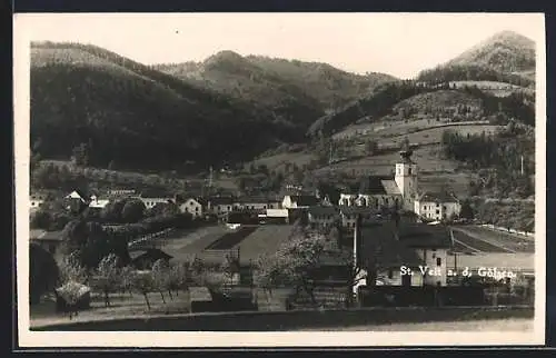 AK St. Veit a. d. Gölsen, Teilansicht aus der Vogelschau