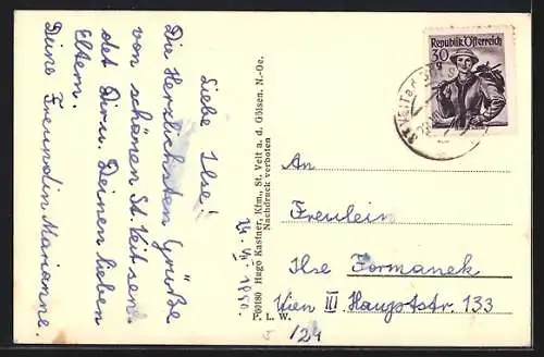 AK St. Veit a. d. Gölsen, Ortsansicht mit Staff