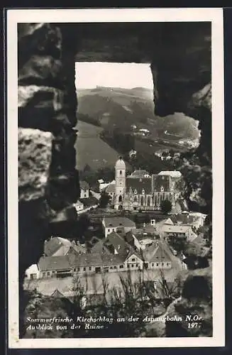 AK Kirchschlag in der buckligen Welt, Ausblick von der Ruine