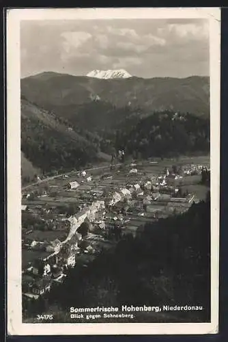 AK Hohenberg, Totalansicht mit Blick gegen den Schneeberg