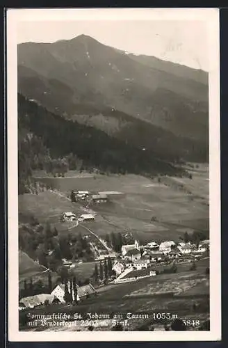 AK St. Johann am Tauern, Ortsansicht mit Bruderkogel