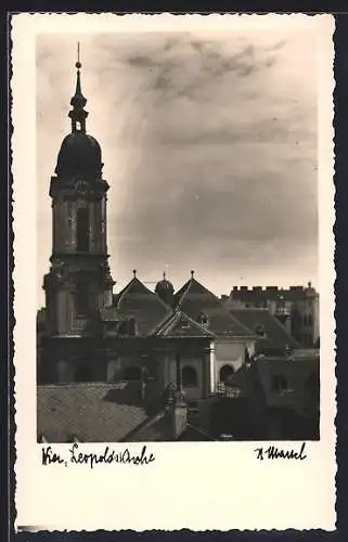 AK Wien, Blick zur Leopoldskirche