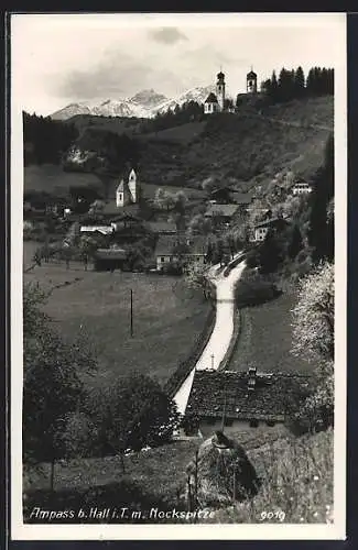 AK Ampass i. Tirol, Ortsansicht mit Nockspitze