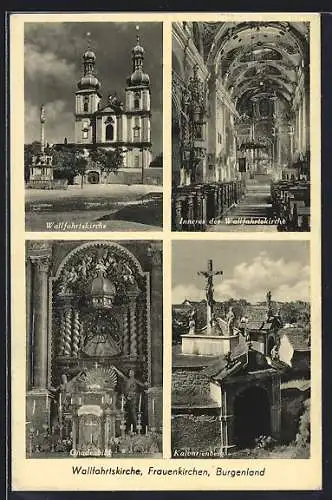 AK Frauenkirchen, Wallfahrtskirche, Gnadenbild, Kalvarienberg