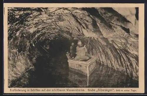 AK Clausthal, Oberharzer Erzbergwerke, Erzförderung auf Schiffen in der Grube Silbersegen