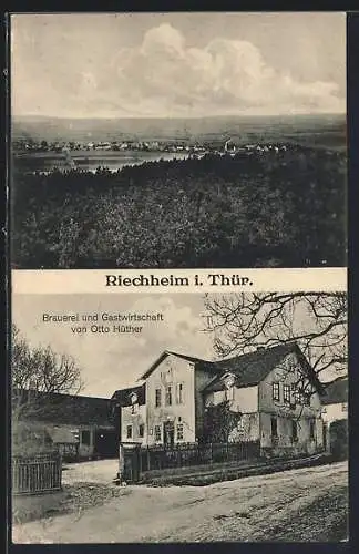 AK Riechheim i. Thür., Brauerei und Gasthaus von Otto Hüther