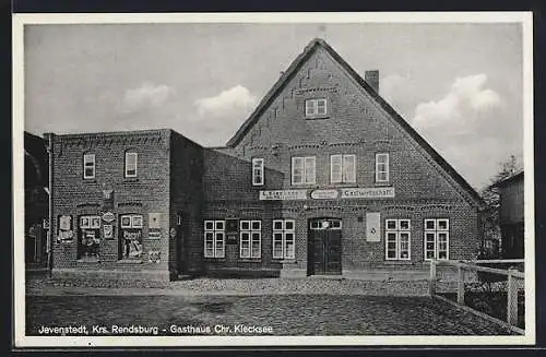 AK Jevenstedt /Rendsburg, Das Gasthaus Chr. Kiecksee