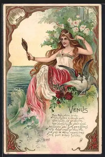 Lithographie Venus, Darstellung der Göttin