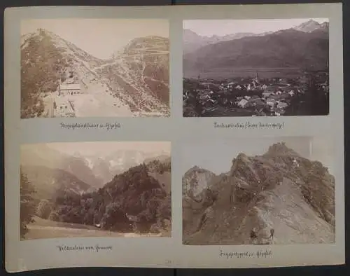 Fotografie unbekannter Fotograf, Ansicht Bayrischzell, Wendelsteingruppe mit dem Haus der Kapelle