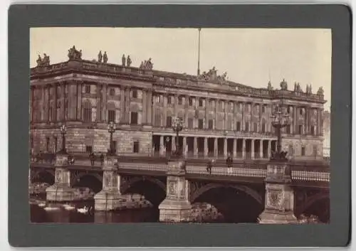 10 Fotografien J. F. Stiehm, Berlin, Ansicht Berlin, Unter den Linden, Kaiserpassage, Börse, Opernhaus, rotes Rathaus