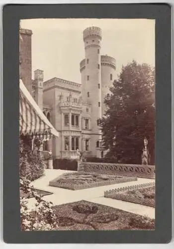 8 Fotografien J. F. Stiehm, Berlin, Ansicht Potsdam, Schloss Babelsberg, Siegessäule, Sanssouci, Schloss Kleinglienicke