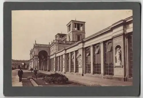 8 Fotografien J. F. Stiehm, Berlin, Ansicht Potsdam, Schloss Babelsberg, Siegessäule, Sanssouci, Schloss Kleinglienicke