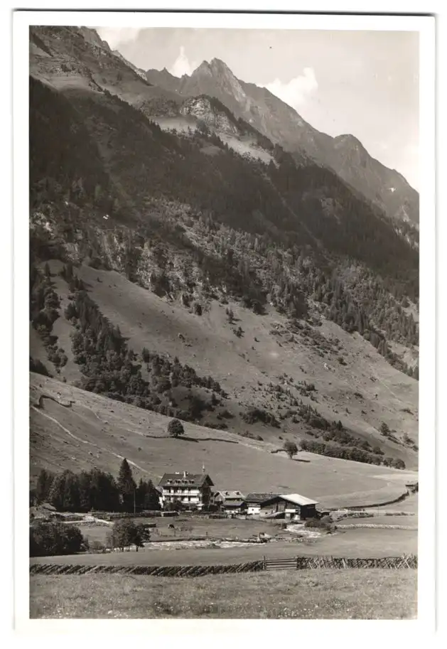 Fotografie Gebr. Metz, Tübingen, Ansicht Ferleiten, Blick nach dem Gasthaus Tauerhaus, Rohabzug 0