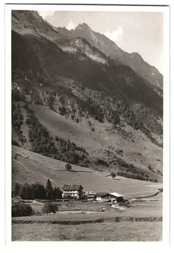 Fotografie Gebr. Metz, Tübingen, Ansicht Ferleiten, Blick nach dem Gasthaus Tauerhaus, Rohabzug