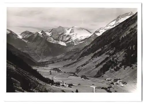 Fotografie Gebr. Metz, Tübingen, Ansicht Ferleiten, Blick nach dem Ort an der Grossglocknerstrasse, Rohabzug