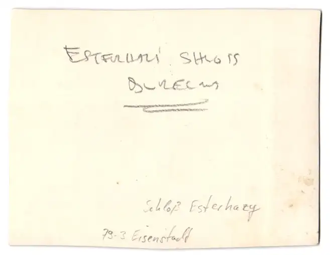 Fotografie unbekannter Fotograf, Ansicht Eisenstadt, Schloss Esterhazy, Frontansicht 1