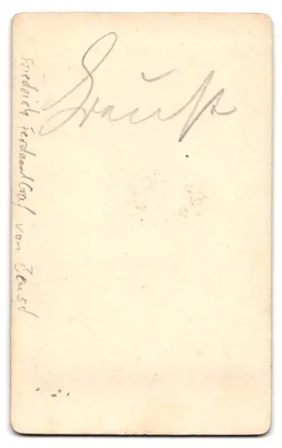 Fotografie unbekannter Fotograf und Ort, Portrait Friedrich Ferdinand von Beust, Staatsmann königreich Sachsen 1