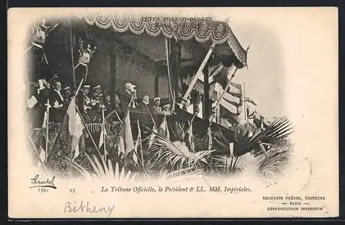 AK Bétheny, Fêtes franco-russes, La Tribune Officielle, Le Président & Zar Nikolas