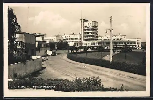 AK Stuttgart, Blick auf die Weissenhofsiedlung, Bauhaus