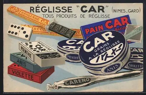 AK Reglisse Car tous Produits de Réglisse, Reklame Lakritz