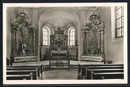 AK Moosbrunn, Kirche Maria-Hilf, Innenansicht