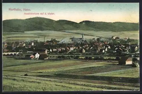 AK Northeim, Generalansicht mit Aussichtsturm auf dem Wieter