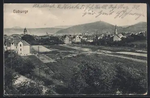 AK Eschwege, Ortsansicht mit Umgebung aus der Vogelschau