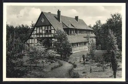 AK Bosse /Oerlingshausen, Schullandheim aus der Vogelschau