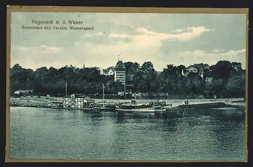 AK Vegesack a. d. Weser, Bootshaus des Vereins Wassersport