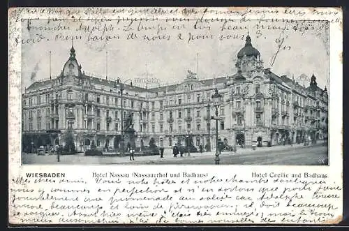 AK Wiesbaden, Hotel Nassau und Hotel Cecilie