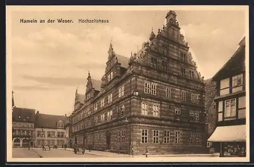 AK Hameln an der Weser, Blick auf das Hochzeitshaus