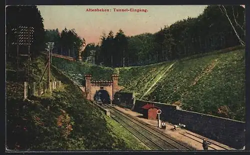 AK Altenbeken, Station und Tunneleingang